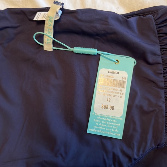 SEA LEVEL AUSTRALIA navy high waisted bikini bottoms - Picture 5 of 5